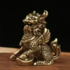 Antique Bronze Qilin Statue Pair Copper