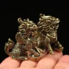 Antique Bronze Qilin Statue Pair Copper