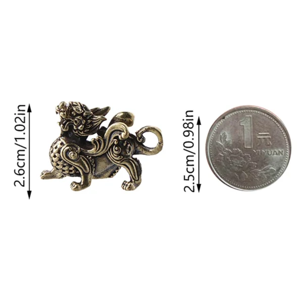 Brass Qilin Statue Feng Shui Wealth Ornament